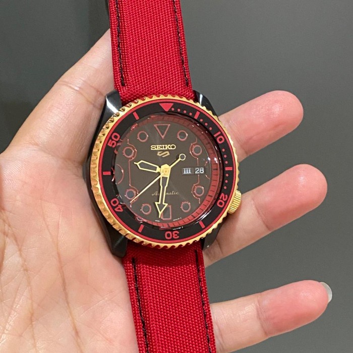 ✅Original Seiko 5 Sports Street Fighter Srpf20K1 Srpf20 Ken Rush N Blaze Red Ori Diskon