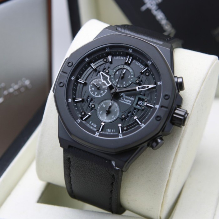 ✅Original Alexandre Christie Ac 6597 Full Black Ac6597 Pria Original Terbatas