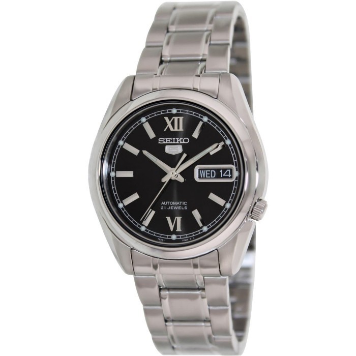 ✅Original Seiko 5 Snkl55K1 Automatic Black Dial Stainless Steel Jam Tangan Pria Diskon