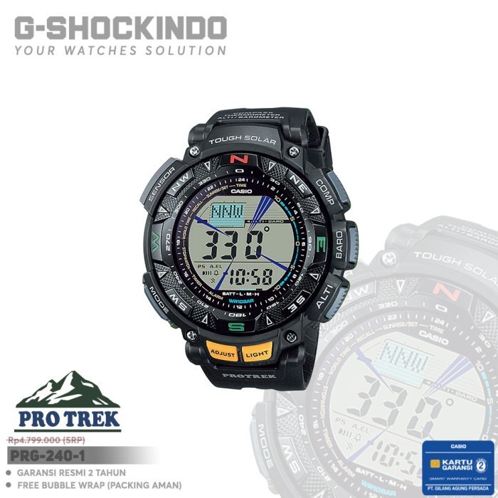 ✅Original Casio Pro Trek Prg-240-1 / Prg-240-1Dr Original Terbatas