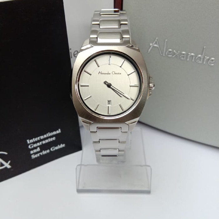 ✅Sale Alexandre Christie Ac8611 Ac 8611 Wanita Silver White Original Berkualitas