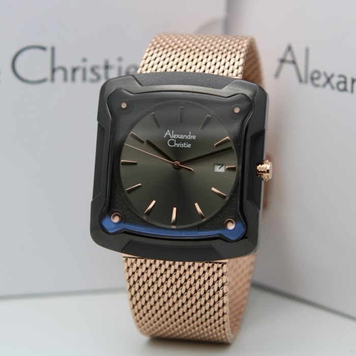 ✅Original Alexandre Christie Ac 3030 Ac3030 Pria Full Black Rosegold Original Berkualitas