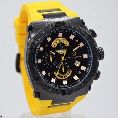 ✅Ready Jam Tangan Pria Charles Jourdan Cj 1022 Rubber Karet Original Murah Berkualitas