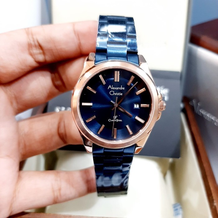 ✅Termurah Alexandre Christie Ac8663 / Ac 8663 Blue Rosegold - Jam Tangan Wanita Limited