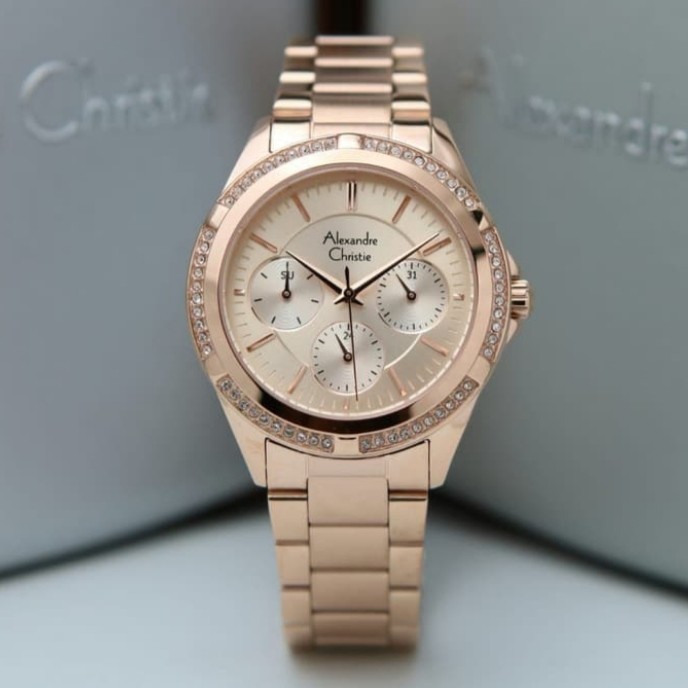 ✅Termurah Jam Tangan Alexander Christie Wanita Ac2826 Ac 2826 Rose Gold Original Limited