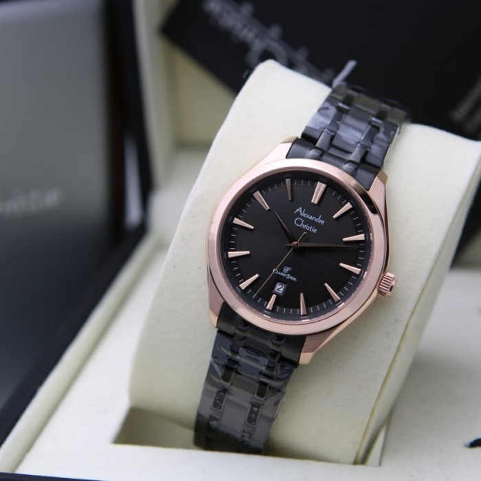 ✅Termurah Alexandre Christie Wanita Ac8646 / Ac 8646 Rosegold Black Original Terbaru