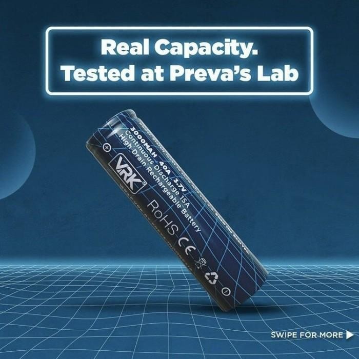 TERBARU BATERAI VRK BATTERY 18650 3000MAH VRK BATERAI VAPE BATTERY VRK 3000MAH