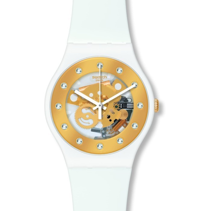 ✅Ori Swatch Suoz148 - Jam Tangan Pria - Putih Diskon