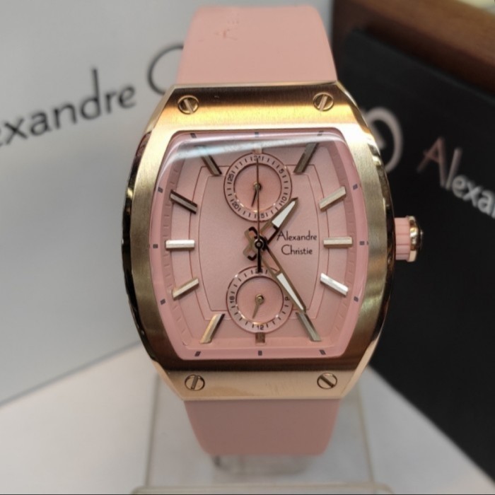 ✨Baru Jam Tangan Wanita Original Alexandre Christie Ac 2944 Bf Rubber Steel Terbaru