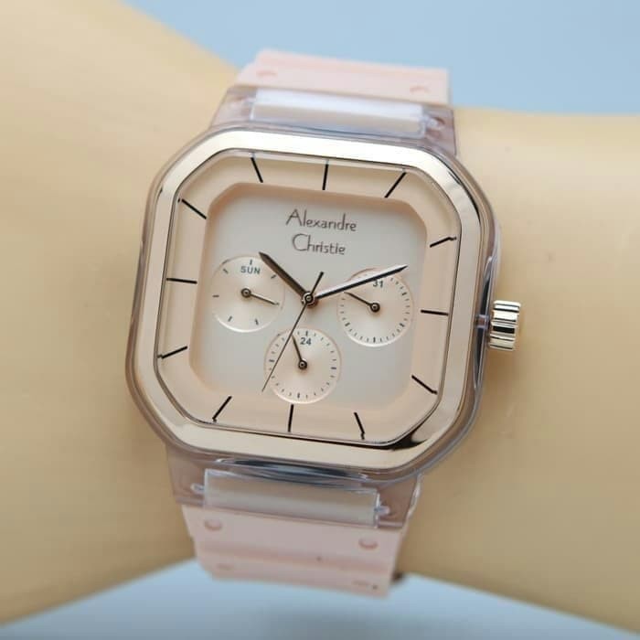 ✨Baru Jam Tangan Wanita Alexandre Christie Ac2811 / Ac 2811 Rosegold Peach Diskon