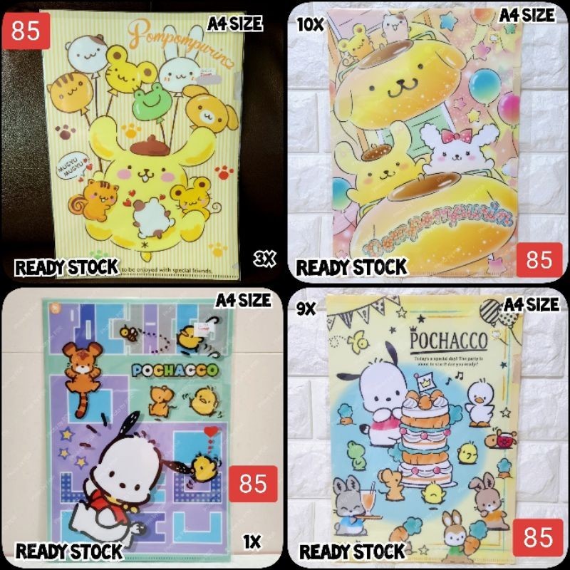 

Map Clear File Folder Dokumen A4 Sanrio Karakter Pompompurin, Pochacco
