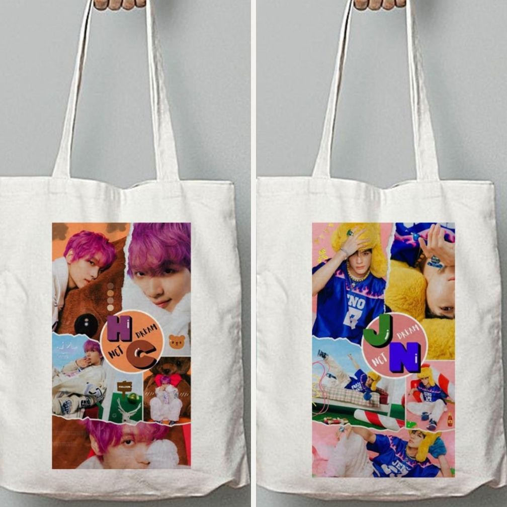 Ready Stock Totebag Tote Bag Nct Dream Candy Mini Album Aesthetic Kpop Korea Wanita Tas Laptop Goodi
