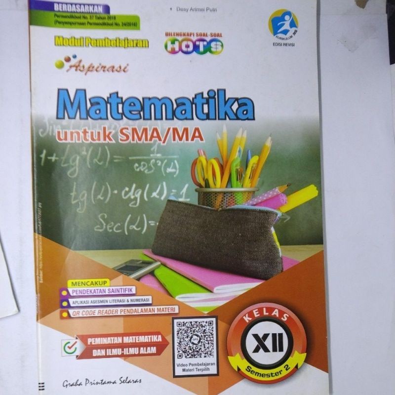 LKS SMA MATEMATIKA PEMINATAN KELAS 12 SEMESTER 2 KURIKULUM 2013 K13