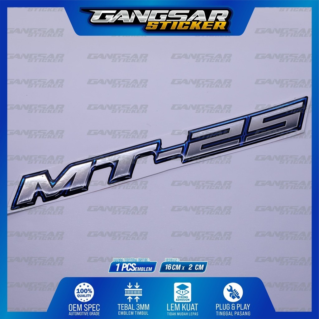 Emblem yamaha mt 25 / emblem timbul yamaha mt 25 / emblem mt 25 / emblem yamaha mt 25 / stiker logo 