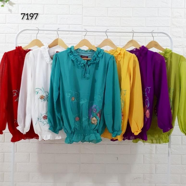 UIP ATASAN / BLOUSE / BLUS / PAKAIAN / WANITA / FASHION / MODERN / IMPORT / TRENDY BLUS IMLEK PAKAIA