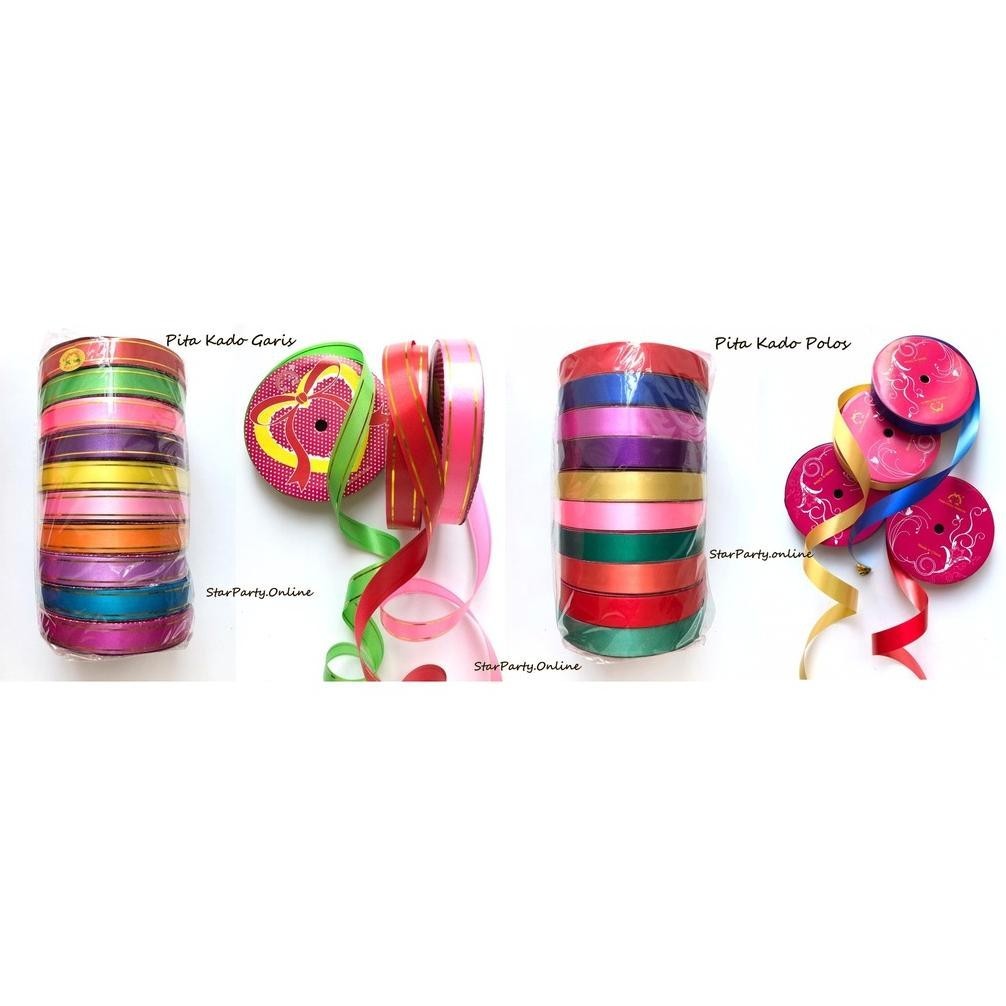Pita Kado Polos /Garis /Pita Jepang / Pita Roll
