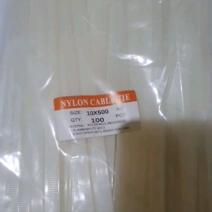 

Promo Kabel Ties 10 X 500 Mm Nylon Cable Tie ( Lebar 1 Cm X Panjang 50 Cm )