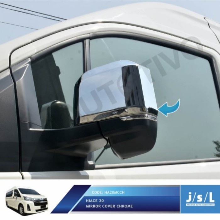 [Original] Jsl Cover Spion Mobil Toyota Hiace 2020 Mirror Cover Chrome Terbatas