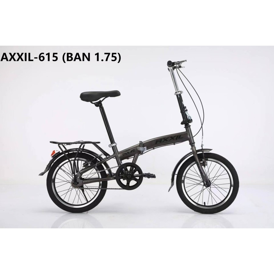Sepeda Lipat 16" 20" Axxil 615 Speed Untuk Anak Usia 7 Tahun- Remaja - Dewasa Bonus Jok Dan Jalu