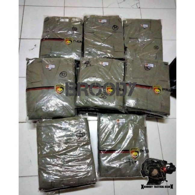 [OUR BEST] SPECIAL PRICE BAJU PDL HIJAU JATAH BRIMOB BAHAN SRITEX (Baju&Celana)