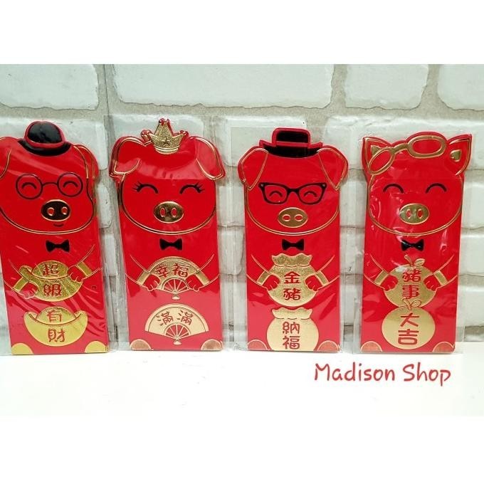 

DFG - Angpao Jumbo Babi Merah isi 6 Ampao Premium Emboss Grosir Lusinan TERLARIS