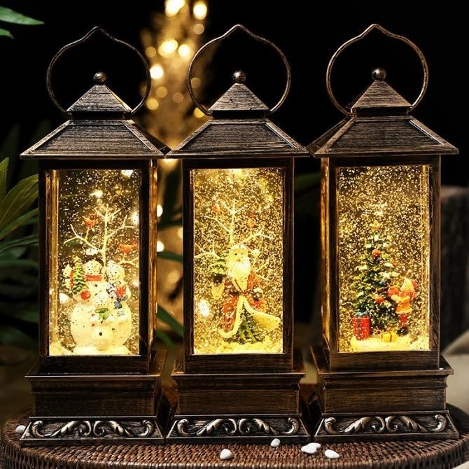 

DFG - Snow Globe Kotak Kaca Kristal Kado Natal Soevenir Christmas TERLARIS