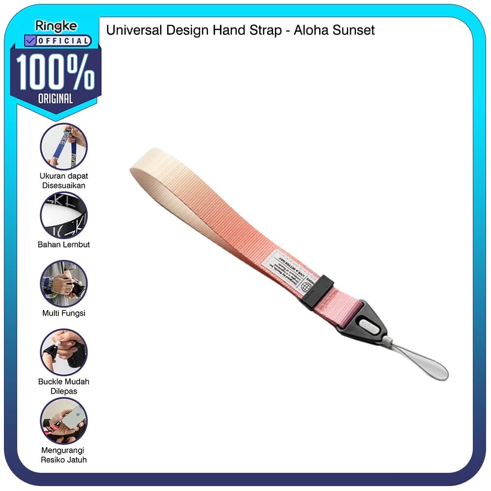 Ringke Hand Strap Aloha Sunset Tali Hp Gantungan Wrist Lanyard