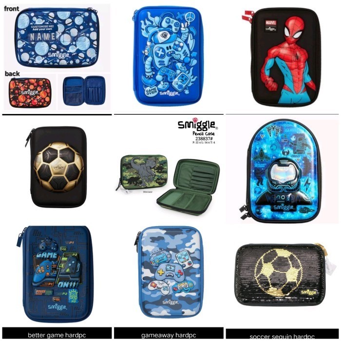 

[Baru] Smiggle Hars Top Pencil Case Spiderman Dino Shark Astronot/Kado/Ori Diskon