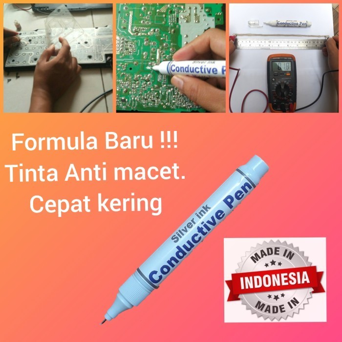 

[Baru] Silver Conductive Pen / Penyambung Jalur Bentuk Pena Limited