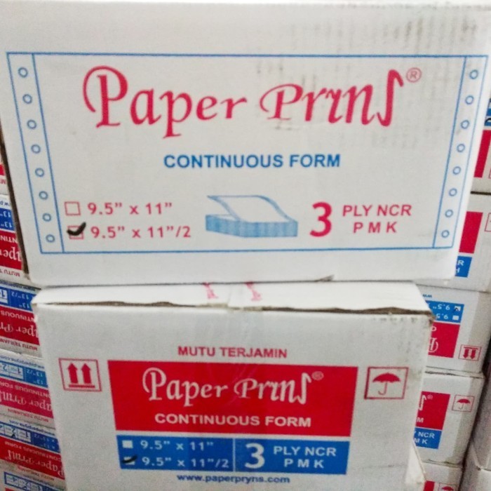 

[Baru] Continuous Form 9.5 X 11 - 3 Ply /2 Warna By Paperpryns Limited