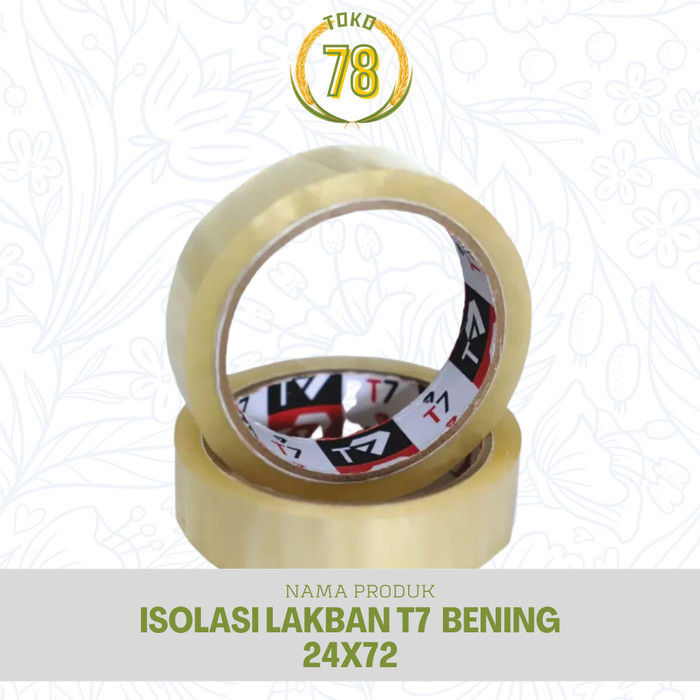 

[Baru] Lakban Isolasi Tape Bening T7 24Mm 1 Inchi 24X72 - 1 Karton Terbaru