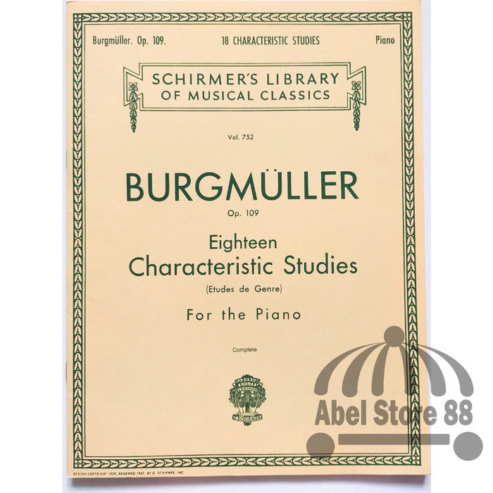 

[Baru] Burgmuller Op 109 / Opus 109 18 Characteristic Studies For Piano Buku Diskon