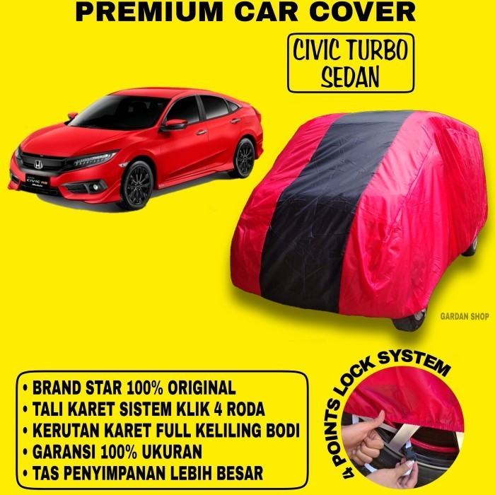 [New Ori] Body Cover Civic Turbo Sedan Merah Penutup Bodi Civic Turbo Premium Diskon