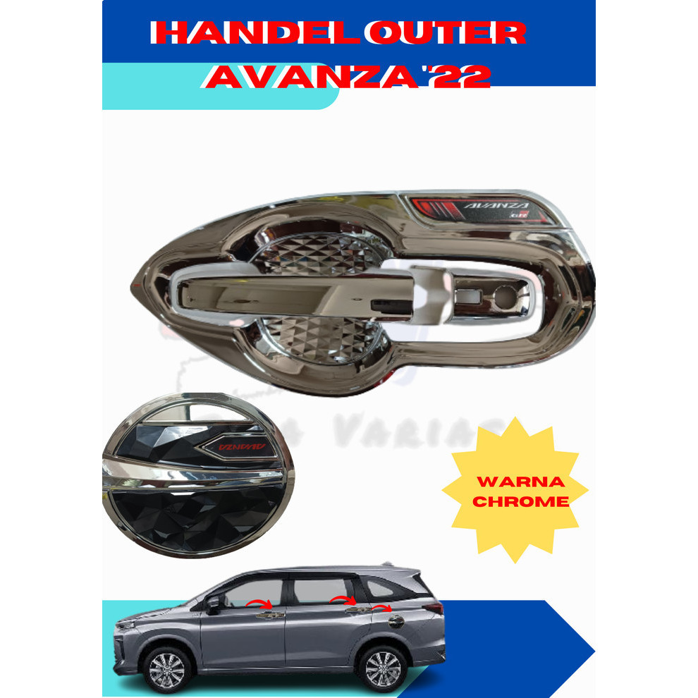 [Ori] Cover Handle Outer Pegangan Pintu Tank Cover Mobil Avanza 2022 Limited