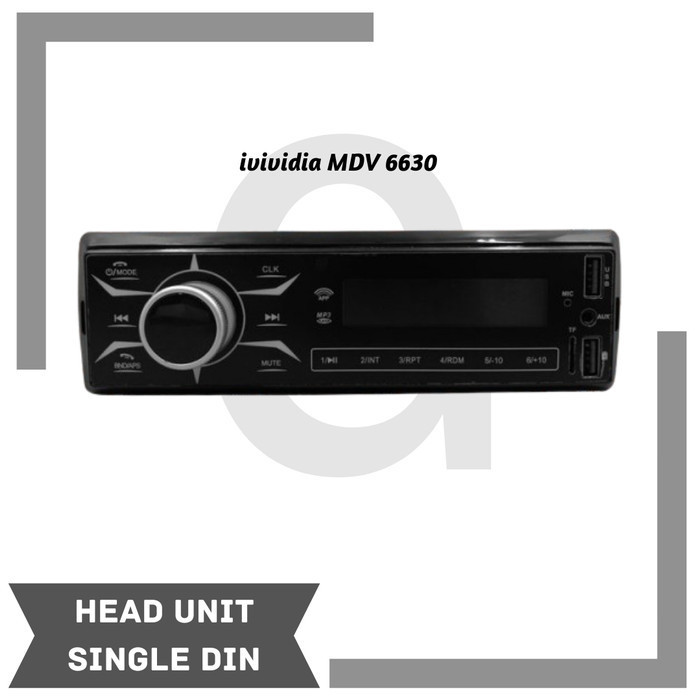[Original] Head Unit Single Din Bluetooth Ivividia Mdv 6630 Support Android Mobil Terbaru
