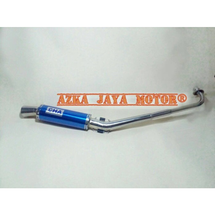 ✅New Ori Knalpot Racing Cha Yamaha Vega R Warna Biru Terbatas