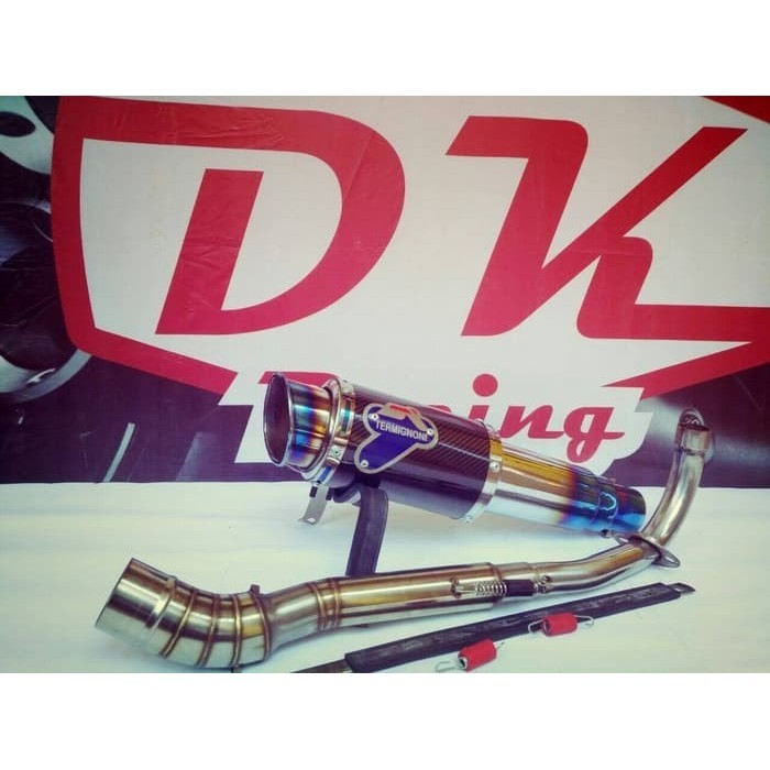 ✅New Ori Knalpot Racing Honda Supra Fit Termignoni Blue Dark High Peforma Terbatas