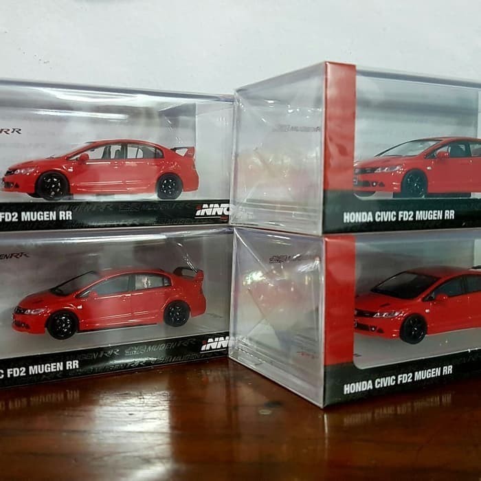 ✅New Ori Civic 1/64 Inno64 / Inno 64 Honda Civic Fd2 Mugen Rr Merah Limited