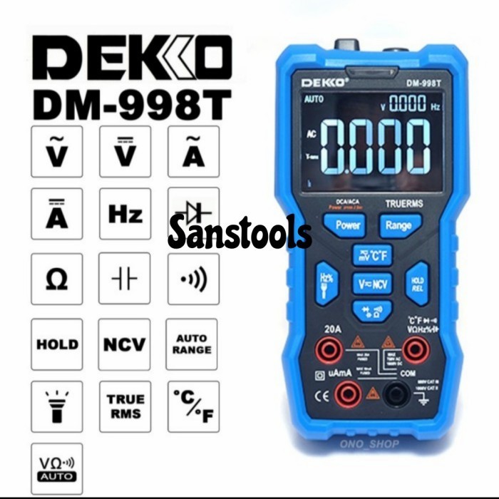 ✅Termurah Dekko Dm-998T Digital Multimeter Multitester True Rms Deko Dm998T Ori Diskon