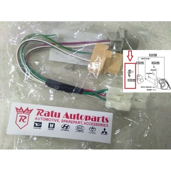 ✅New Socket Kabel Lampu Stop Belakang Toyota Yaris Trd 2012-2014 Terbaru