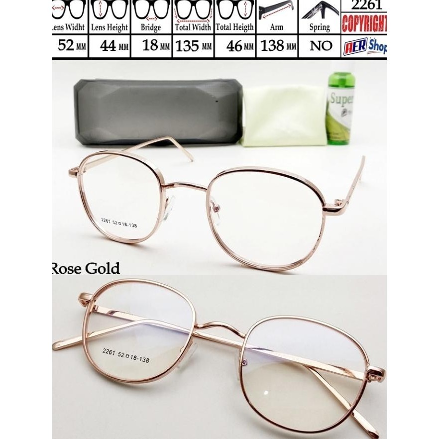 Kacamata Minus Frame Bulat Kacamata Korea Frame Metal