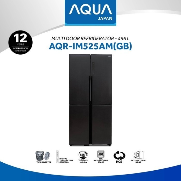 [Baru] Kulkas Aqua Aqr-Im525Am Side By Side Inverter Im525Am Terbaru