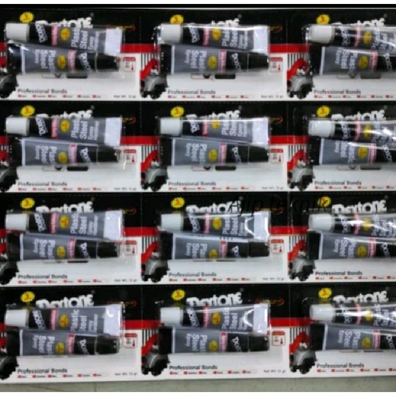 

Lem Dextone Plastik Stil Epoxy Lem Besi 12 gr ( 1 lembar isi 12 pcs)