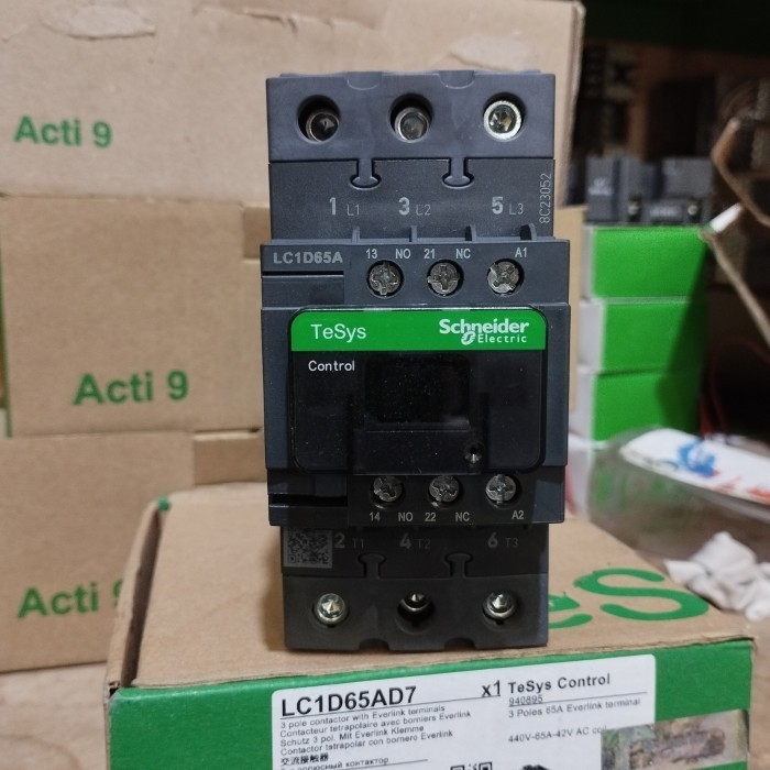 [New Ori] Kontaktor Schneider Lc1D65Ad7 80A 42V 30Kw Terbatas