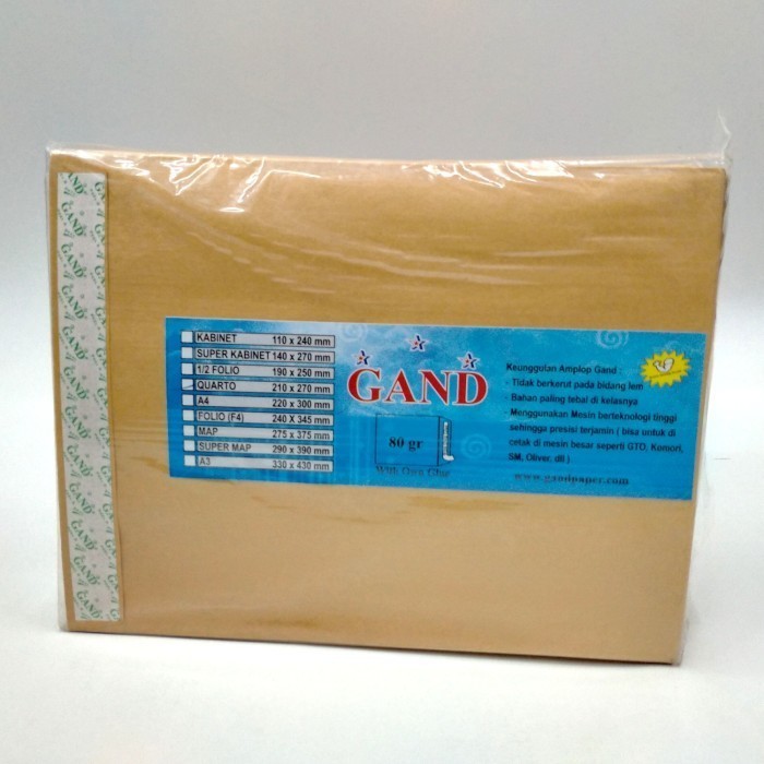 

Amplop Kuarto Seal Gand