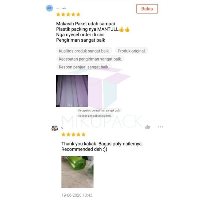 

20X30Cm Polymailer Polybag Kantong Amplop Plastik Packing