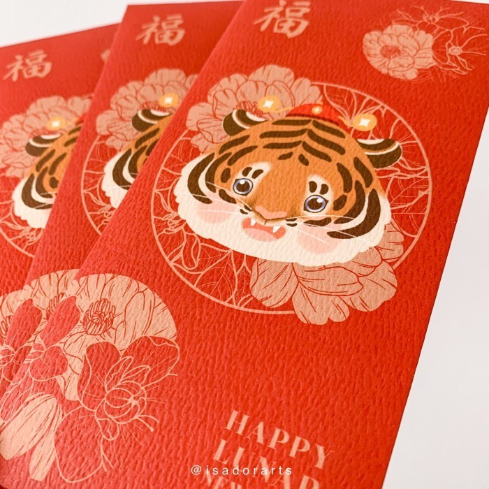 

Angpao Imlek 2022 Macan Tiger / Hong Bao / Angpau / Amplop Uang - Long