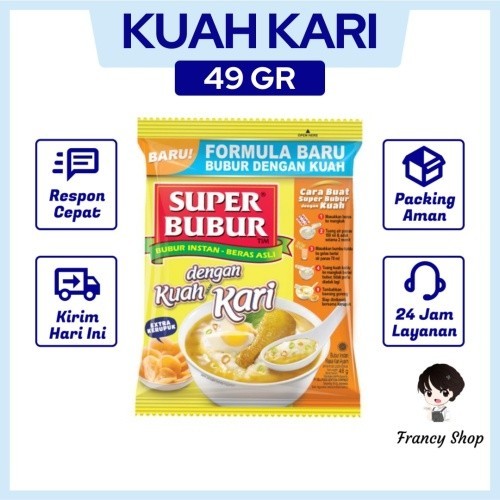 

Super Bubur Kuah Kari Bubur Instant 49 gr
