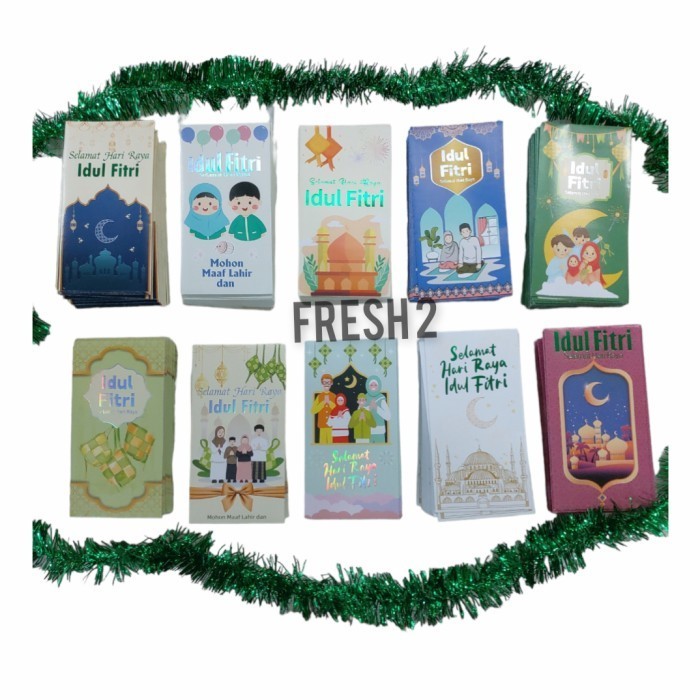 

50 Pcs Amplop Lebaran Panjang