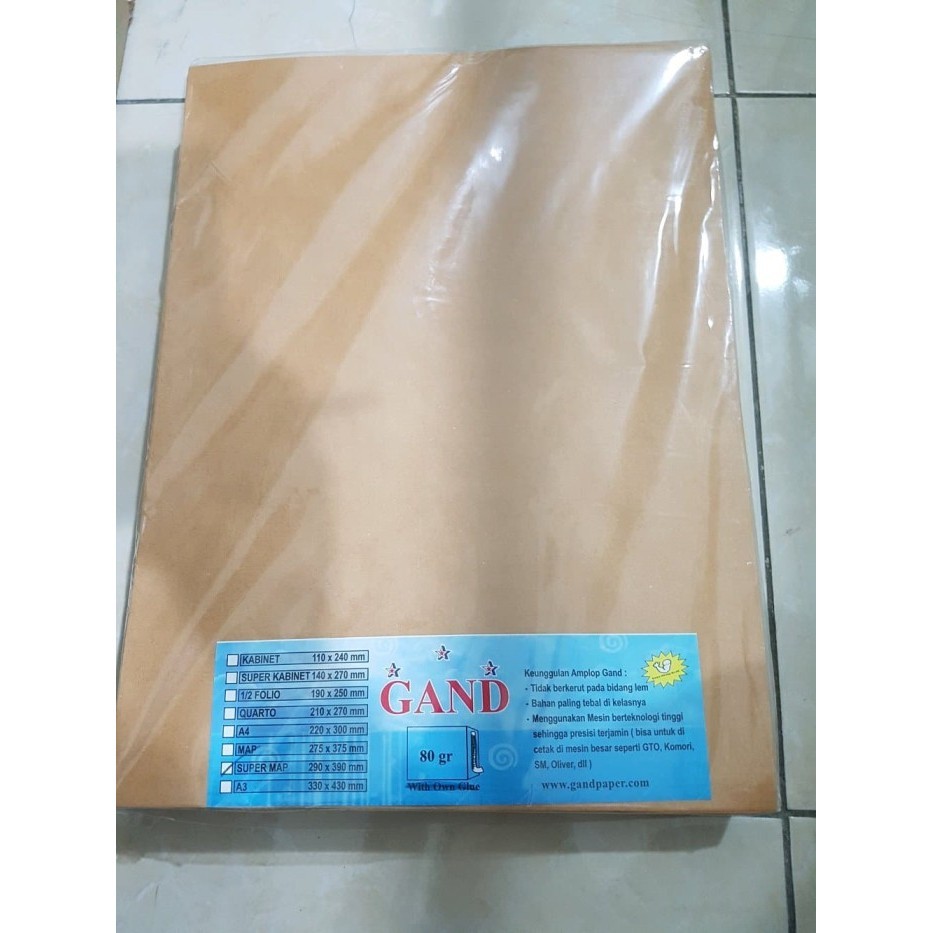 

Amplop Gand Supermap Seal/Lem